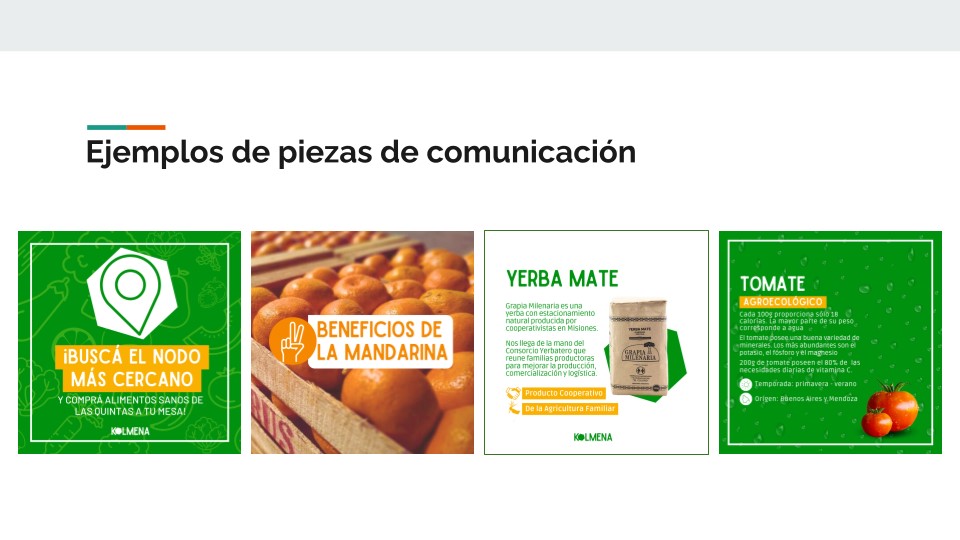 Figura 1. Ejemplos de piezas de comunicación re-elaboradas y construidas como plantillas